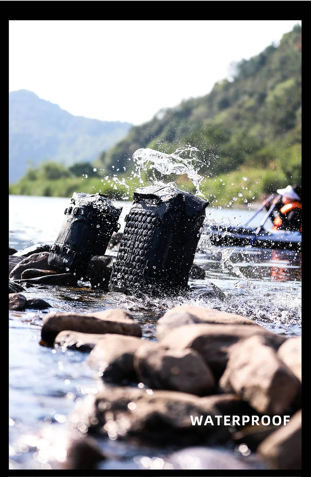 Rhinowalk 30L Motorcycle Backpack Rhinowalk Waterproof Motorbike Seat Tail Bag Side Saddle Duffle Dry Bag for Motorcycle (MT2230)