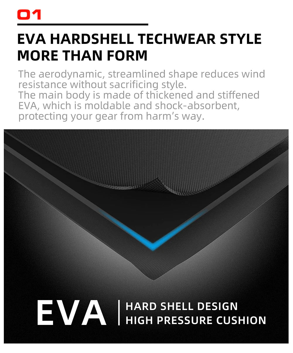 Rhinowalk Hard Shell Tail Bag for Expandable 23L-35L Motorcycle Saddle Tail Seat Bags for Motorbike Luggage Accessory (MT2335)