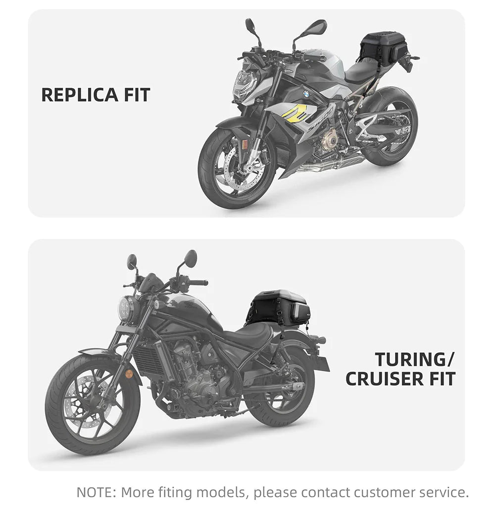 Rhinowalk Hard Shell Tail Bag for Expandable 23L-35L Motorcycle Saddle Tail Seat Bags for Motorbike Luggage Accessory (MT2335)