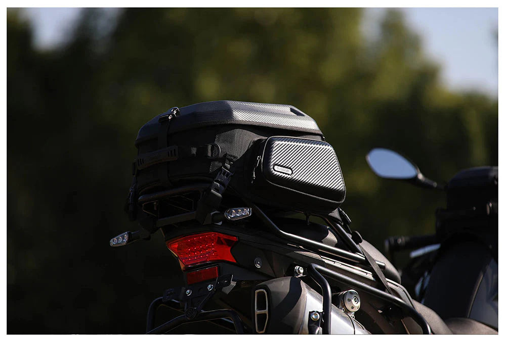 Rhinowalk Hard Shell Tail Bag for Expandable 23L-35L Motorcycle Saddle Tail Seat Bags for Motorbike Luggage Accessory (MT2335)