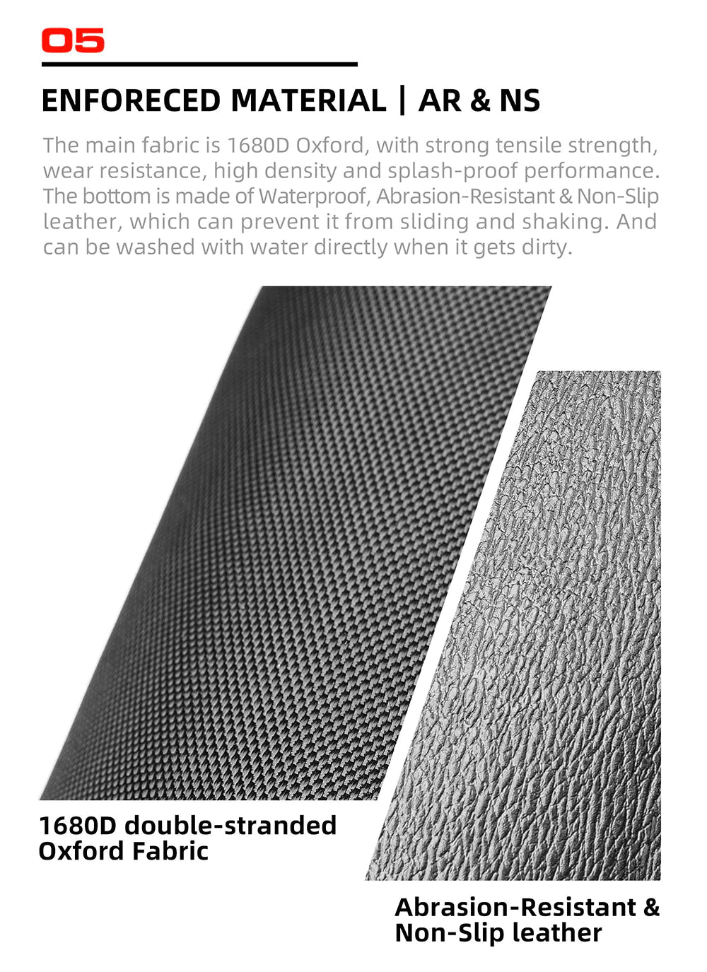 Rhinowalk 35-50L Rhinowalk Black Expandable Waterproof Motorcycle Rear Seat Tail Bag for Luggage Case Rack (MT3550)