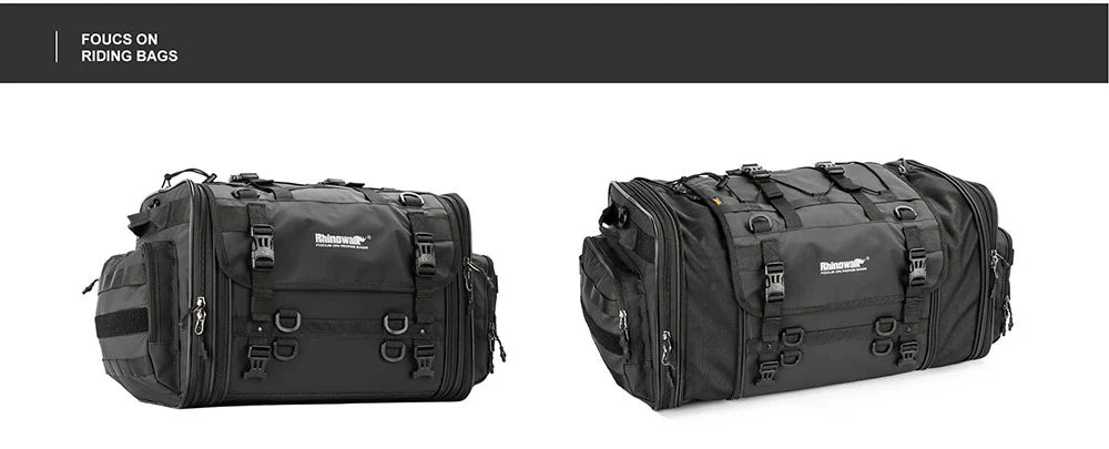 Rhinowalk Motorcycle Tail Bag Motorbike Rear Seat Bag 40-60 liter Large Capacity Motopack Bag (MT4060)