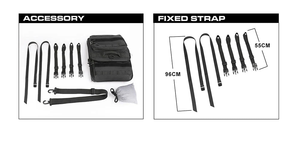 Rhinowalk Motorcycle Tail Bag Motorbike Rear Seat Bag 40-60 liter Large Capacity Motopack Bag (MT4060)