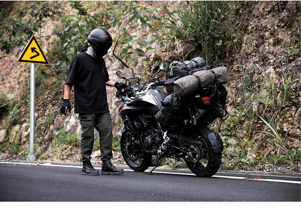 Rhinowalk Motorcycle Tail Bag Motorbike Rear Seat Bag 40-60 liter Large Capacity Motopack Bag (MT4060)