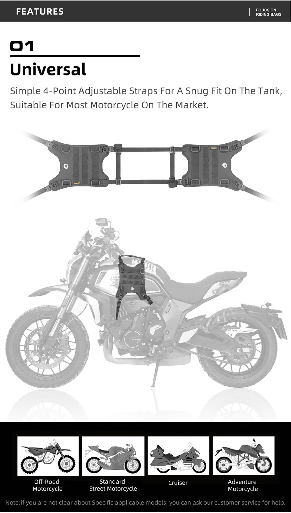 Tank Base Mounting for tank bag (MTR001B)