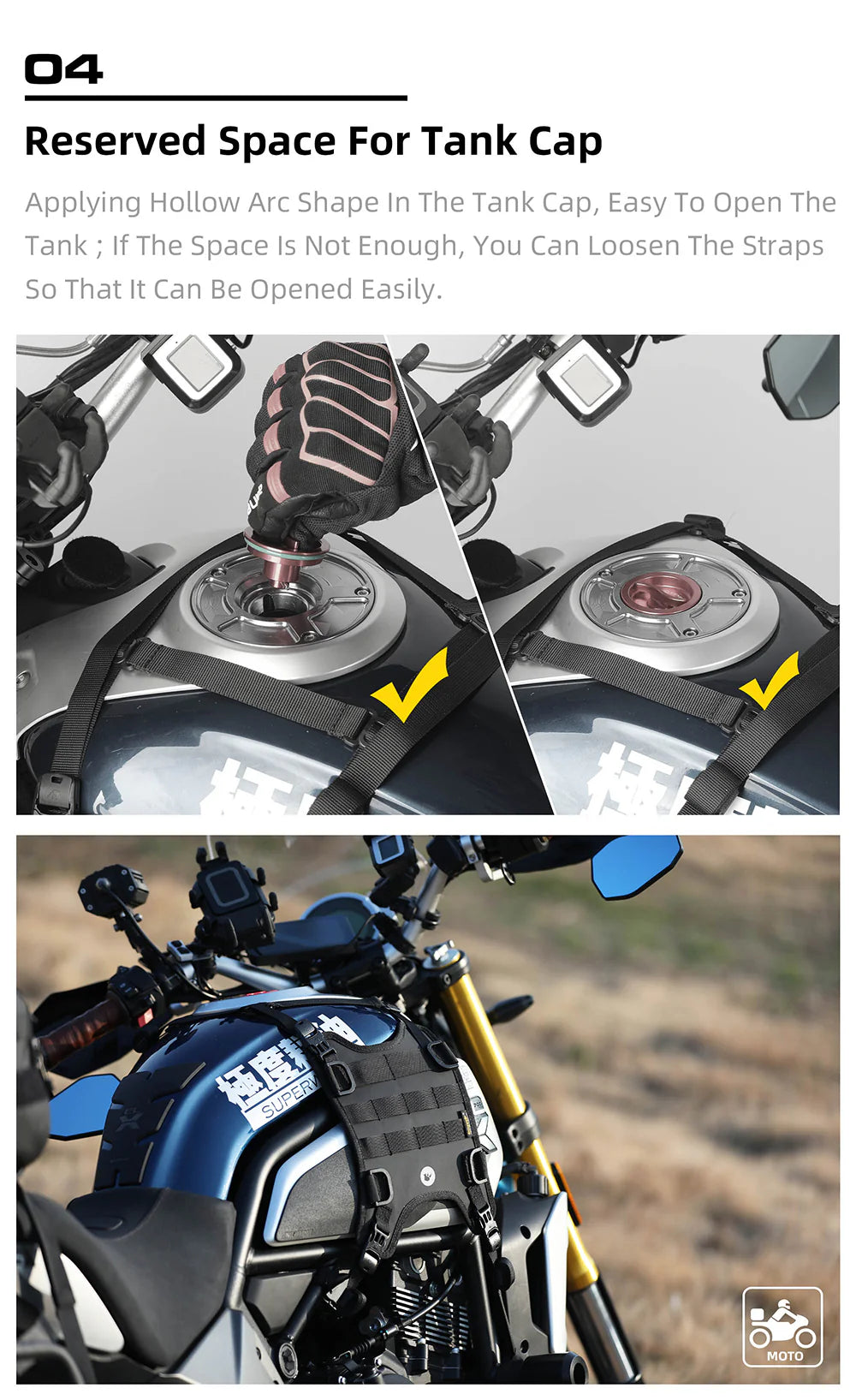 Tank Base Mounting for tank bag (MTR001B)