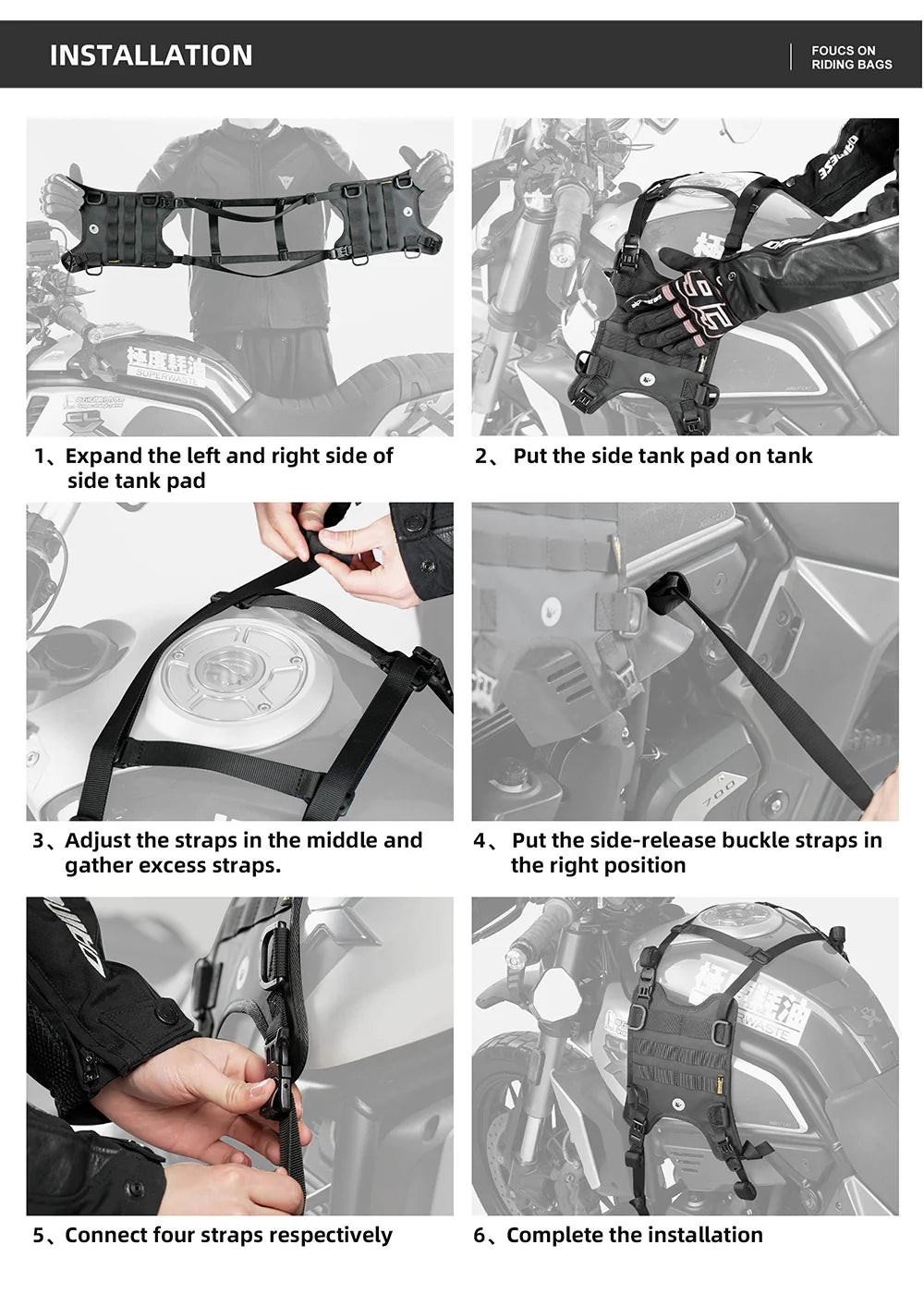 Tank Base Mounting for tank bag (MTR001B)