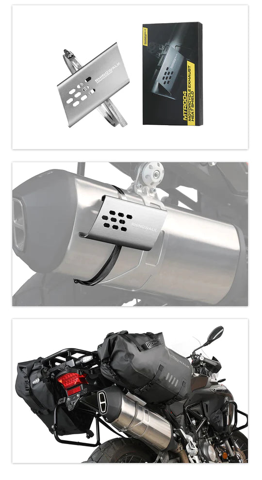 Rhinowalk Motorcycle Exhaust Heat Protection Universal Motorcycle Exhaust Muffler Pipe Heat Shield Cover (MTR004)