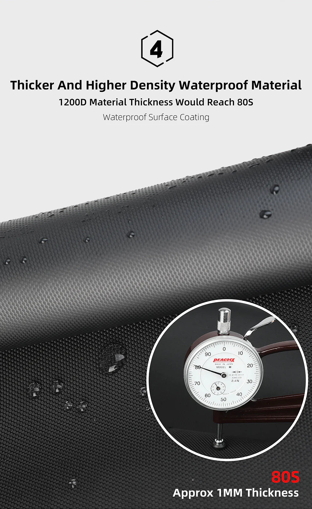 Rhinowalk 25L Motorcycle Side Bag, Motorbike Seat Saddle Tail Bag for ADV Motorcycle Rear Rack Travel Luggages (Single Unit) (MTR2050)