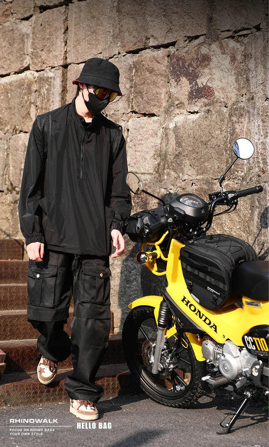 Rhinowalk Tunnel bag for scooter, 15 ltr Underbone Motorcycle Bike Seat Pack with Molly System (MTR5001)