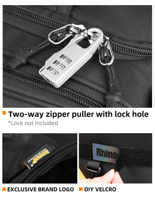 Rhinowalk Tunnel bag for scooter, 15 ltr Underbone Motorcycle Bike Seat Pack with Molly System (MTR5001)