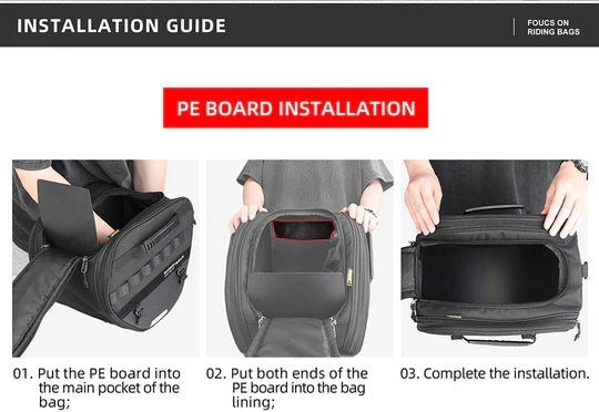 Rhinowalk Tunnel bag for scooter, 15 ltr Underbone Motorcycle Bike Seat Pack with Molly System (MTR5001)