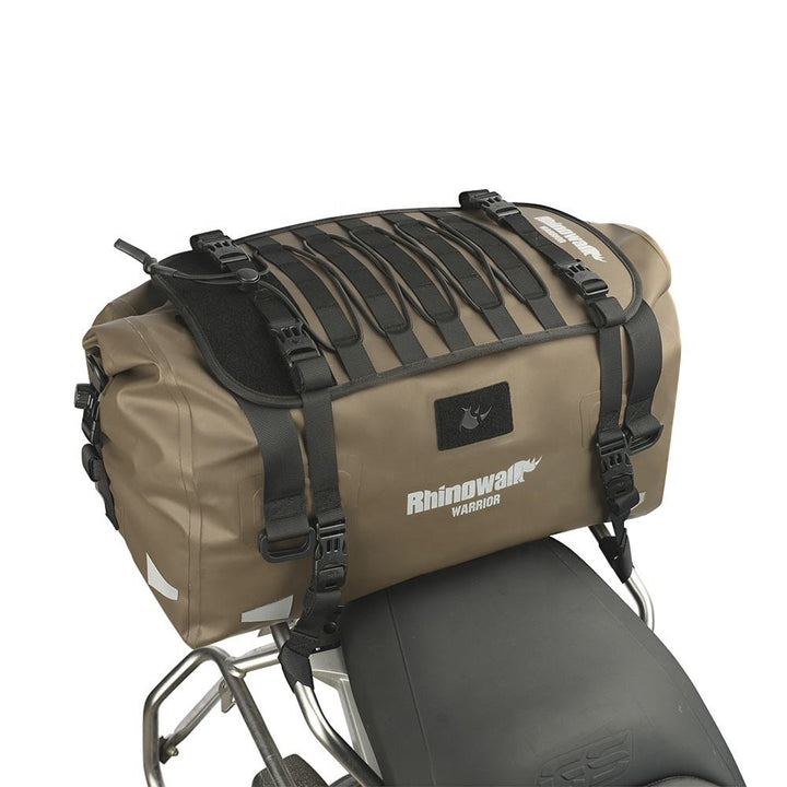 Rhinowalk Waterproof Motorcycle Roll-Top Duffel Gear Bag 40L Heavy Duty Dry Pack Tail Rear Luggage Magnetic Opening