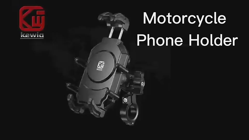 Kewig Motorcycle Phone Holder Anti vibration Damper+safe lock Fit the bar diameter:20mm-40mm Suitable phone size:4.5-7.2inch (Without Charger) (M26-C1)