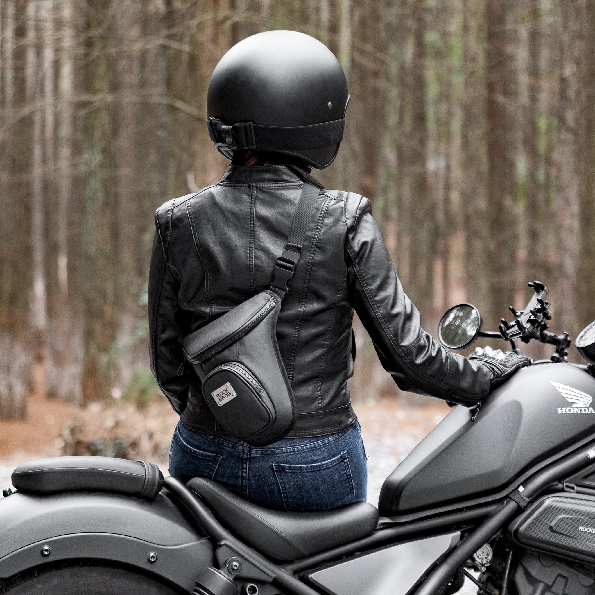 ROCKBROS Waist belt bag man women motorcycle Portable two-layer design leg bag for Motorcycle drop leg waist bag (30170011001)