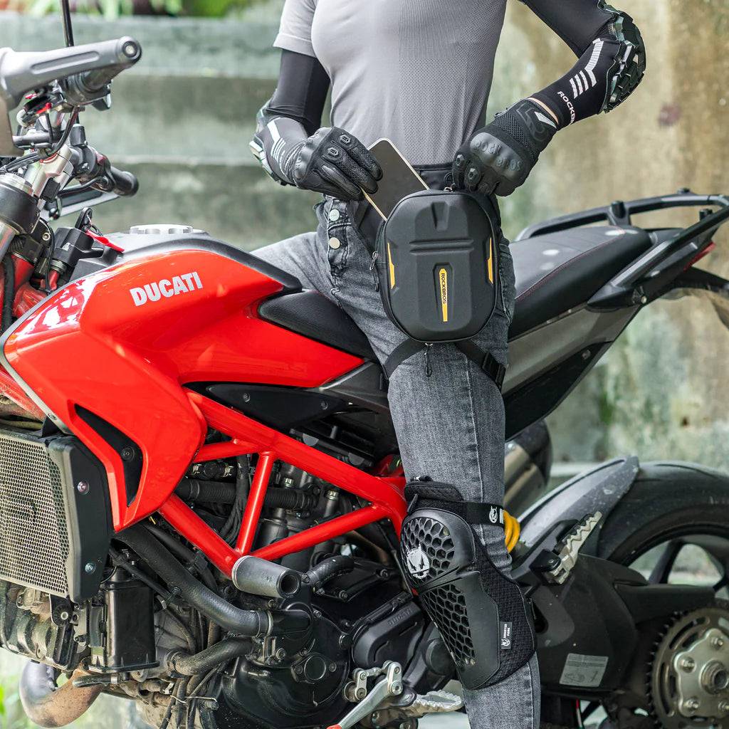 ROCKBROS Motorcycle rider leg bag hard shell Fanny pack motorcycle cross bag men's chest bag motorcycle travel equipment (30990019001)